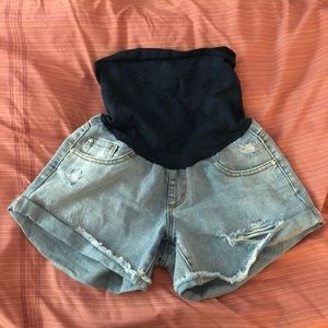 Jessica Simpson maternity jean shorts